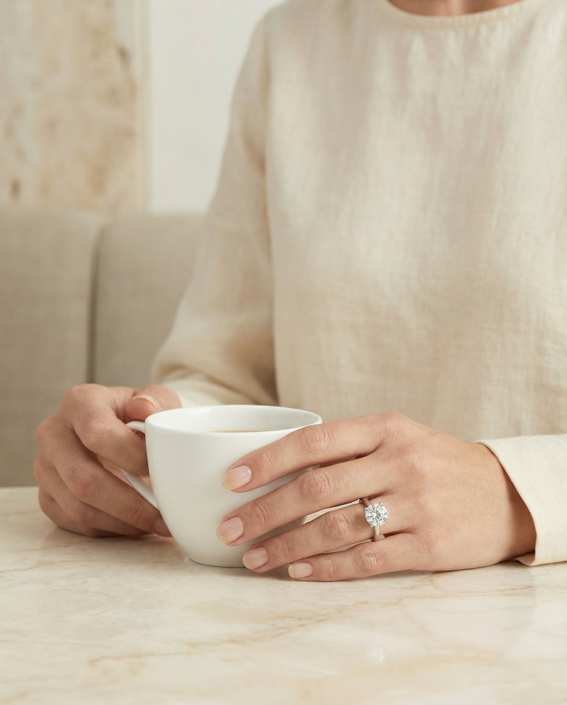 Made to order: The Lana cushion engagement ring setting in 18K White Gold | RockHer