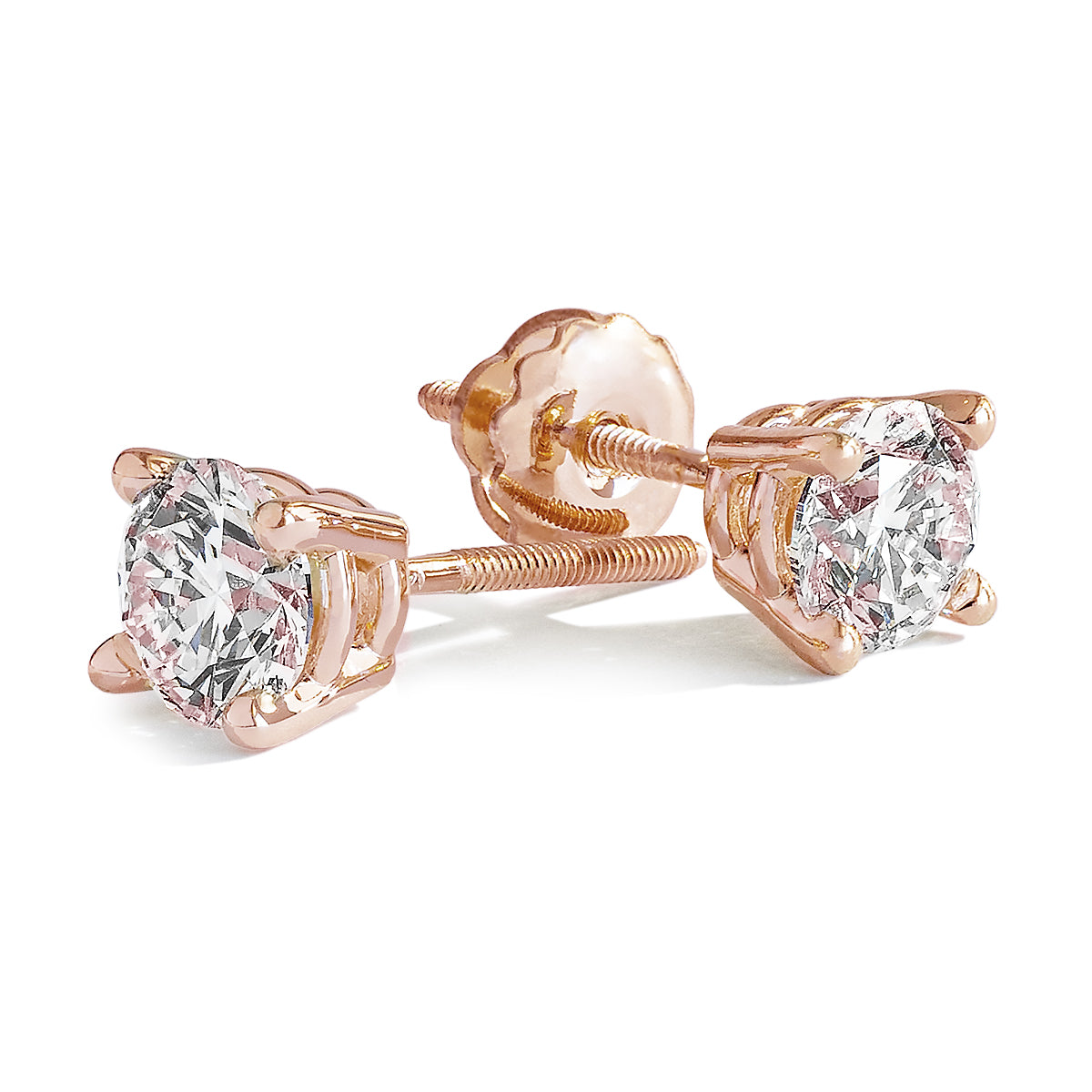 Diamond Stud Earring Setting | 0.50ct to 10ct Total Weight | Custom Mounting in Gold or Platinum (Diamonds Sold Separately)