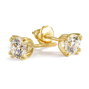 Screwback earring backing pair, 18K yellow gold | RockHer