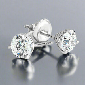 Screwback earring backing pair, 14K white gold | RockHer