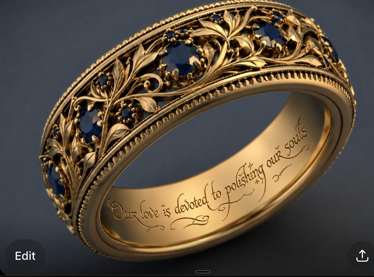 Custom Wedding Band Commission, Lovelace and Shnayder