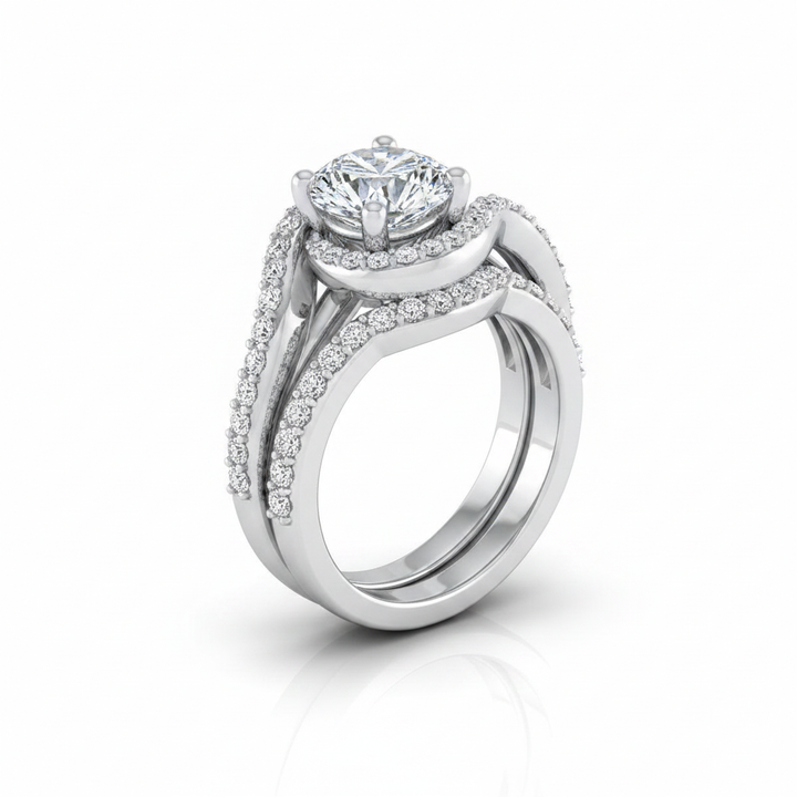 The Adelaide Matching Wedding Band, Round in 18K White Gold | RockHer