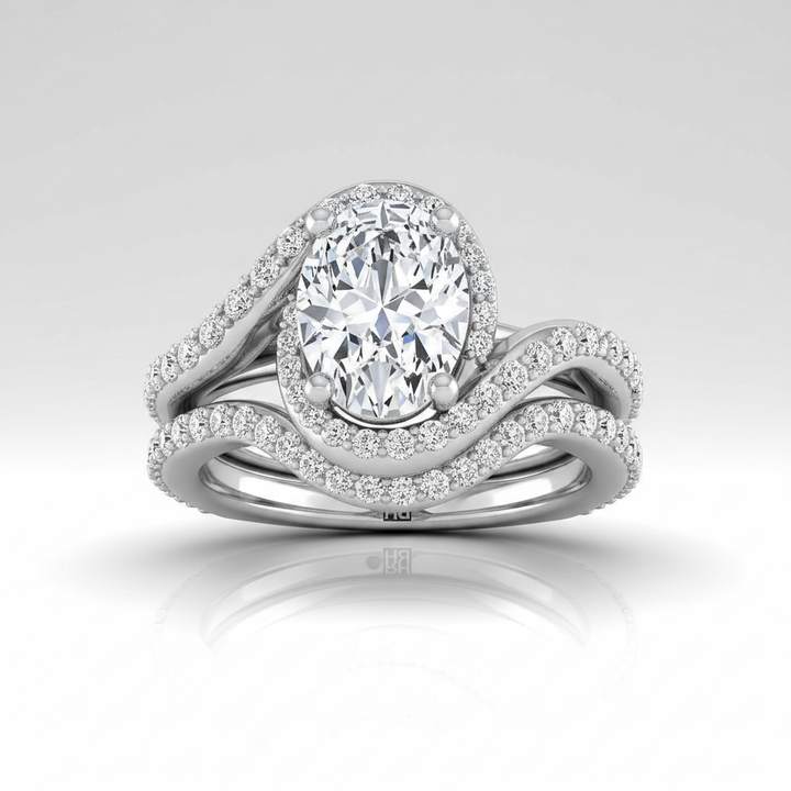 The Adelaide Matching Wedding Band, Oval in Platinum | RockHer