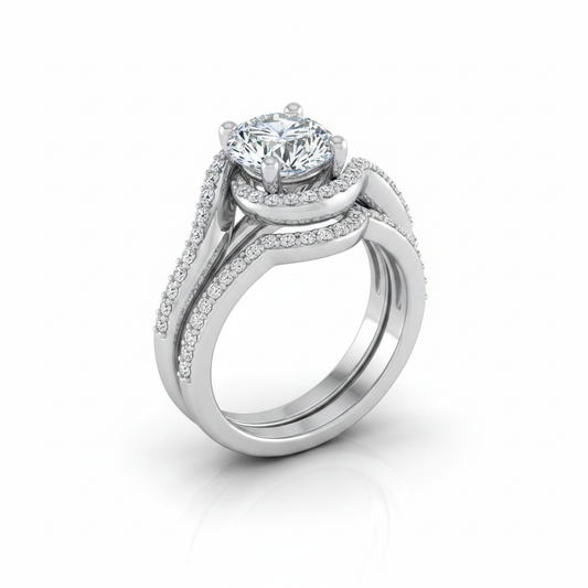 The Adelaide Matching Wedding Band, Round in Platinum