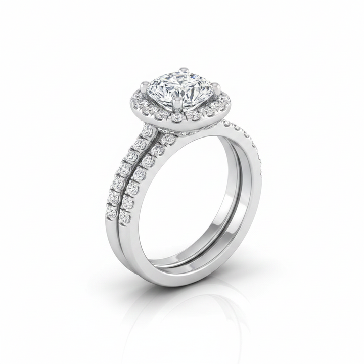 The Adriana Matching Wedding Band, Cushion in Platinum | RockHer