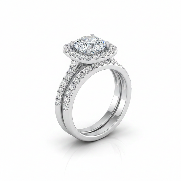 The Adriana Matching Wedding Band, Round in Platinum | RockHer
