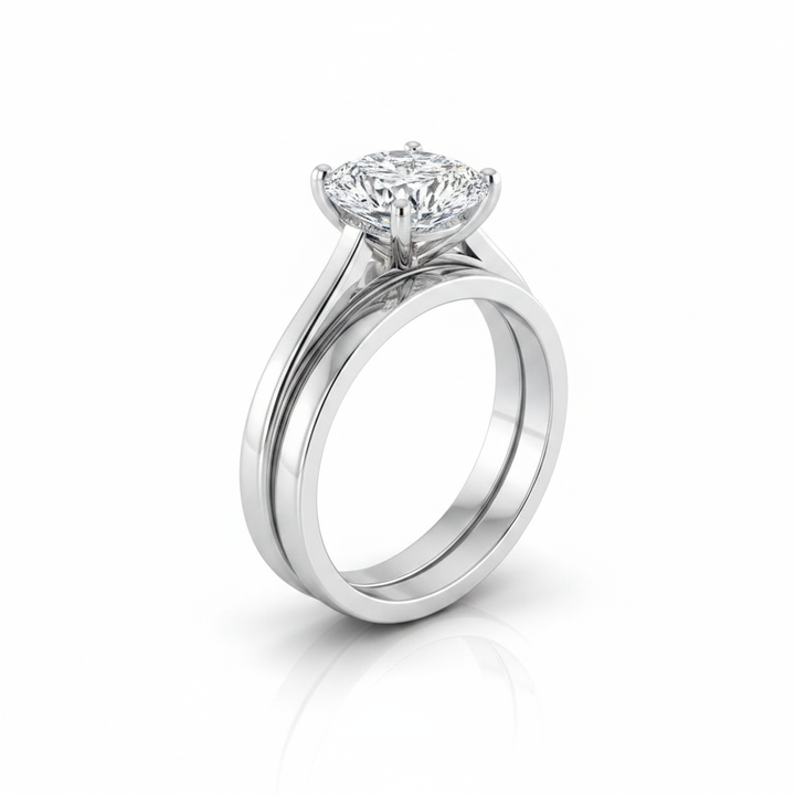 The Aida Matching Wedding Band, Pear in 18K White Gold | RockHer