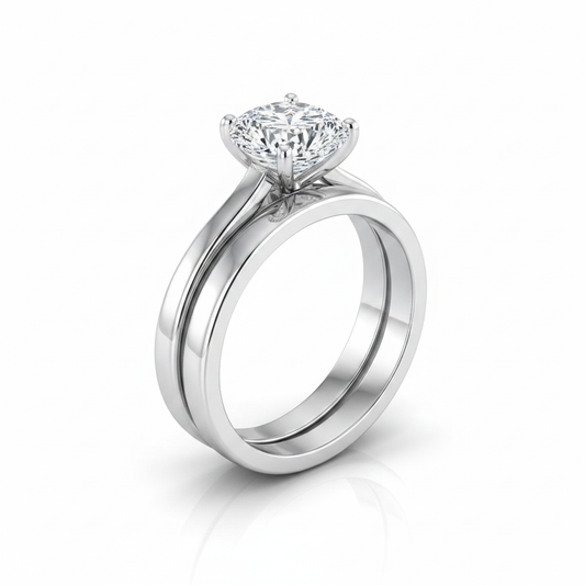 The Aida Matching Wedding Band, Pear in Platinum