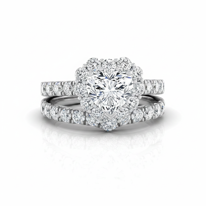 The Alannah Matching Wedding Band, Heart in Platinum | RockHer