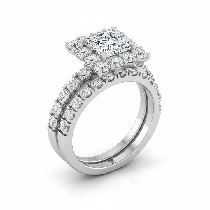 The Alannah Matching Wedding Band, Princess in Platinum | RockHer