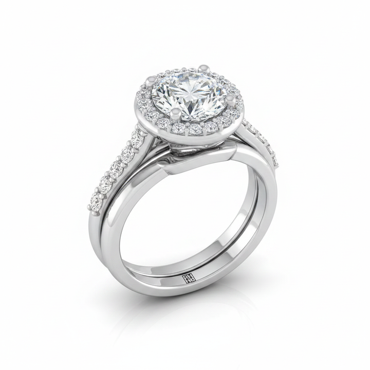 The Alicia Matching Wedding Band, Round in Platinum | RockHer