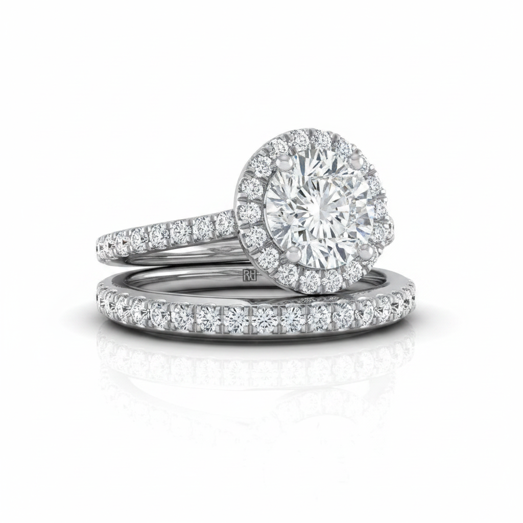 The Allegra Matching Wedding Band, Round in Platinum