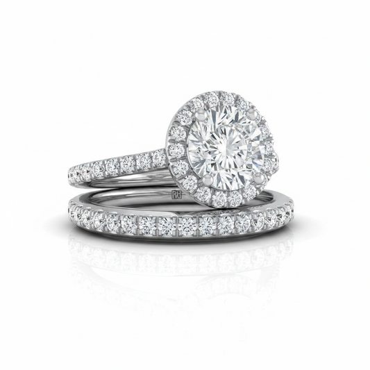 The Allegra Matching Wedding Band, Round in Platinum