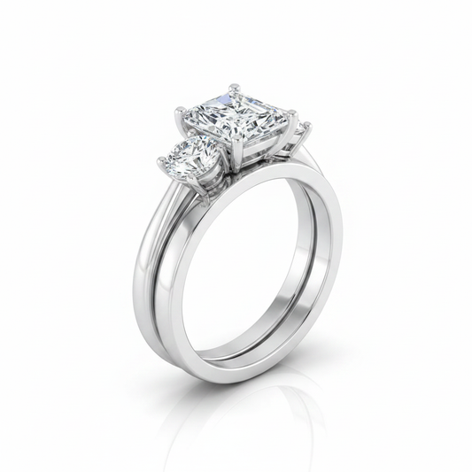 The Anita Matching Wedding Band, Radiant in Platinum