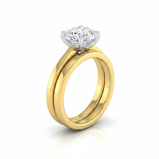 The Annabelle Matching Wedding Band, Oval in 18K Yellow Gold