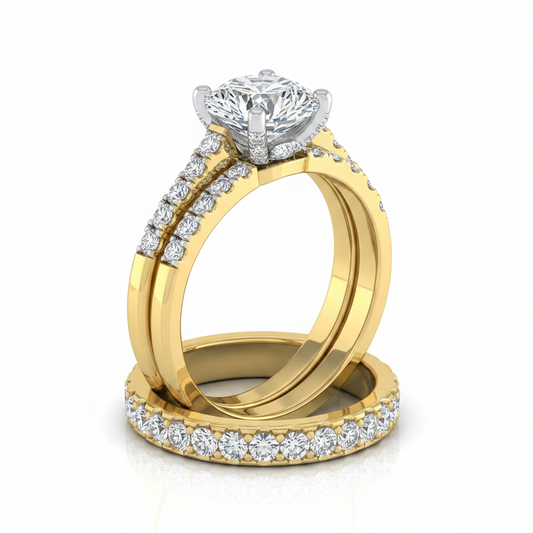 The Annabelle Matching Wedding Band, Round in 18K Yellow Gold