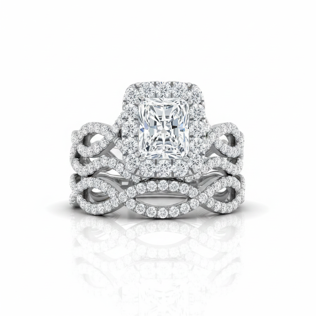 The Annie Matching Wedding Band, Radiant in Platinum