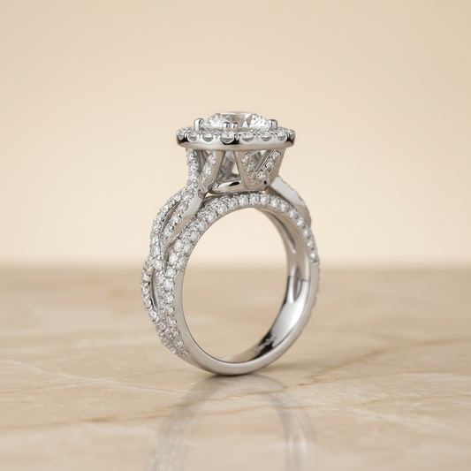 The Annie Matching Wedding Band, Round in Platinum