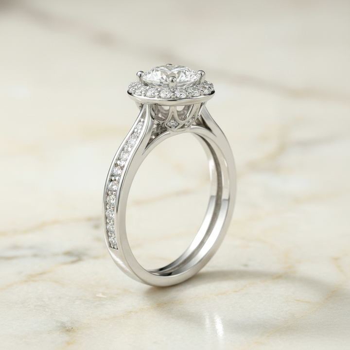The Aria Matching Wedding Band, Round in Platinum | RockHer