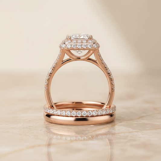 The Betty Matching Wedding Band, Radiant in 14K Rose Gold