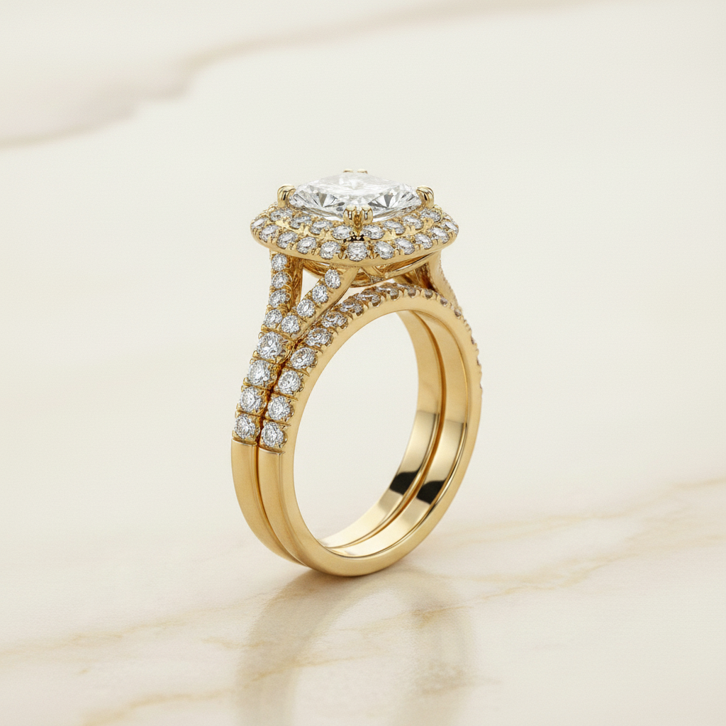 The Betty Matching Wedding Band, Radiant in 18K Yellow Gold
