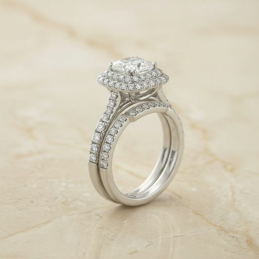 The Betty Matching Wedding Band, Radiant in Platinum
