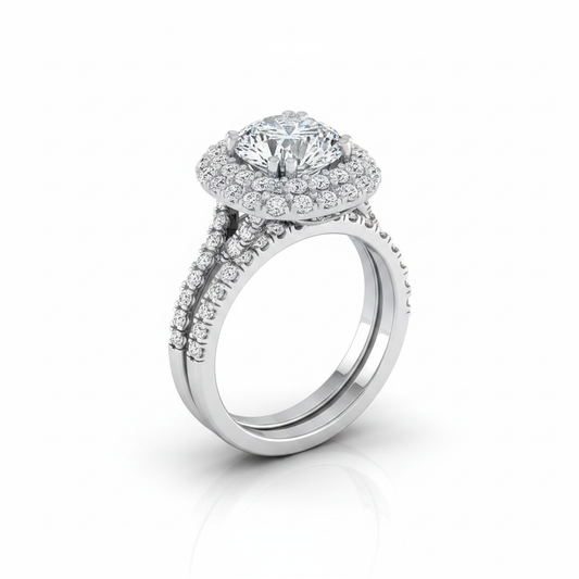 The Betty Matching Wedding Band, Round in Platinum