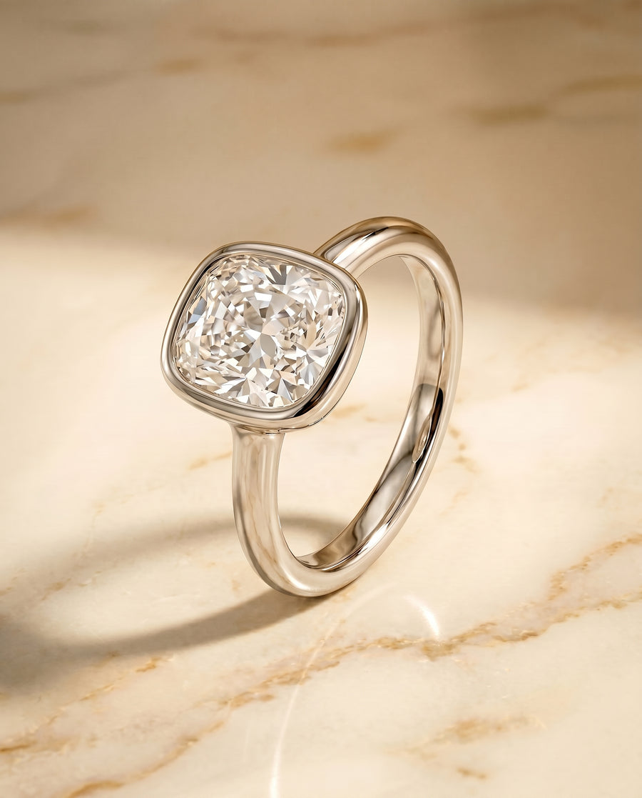 The Agnes Engagement Ring, made to order in our Los Angeles atelier