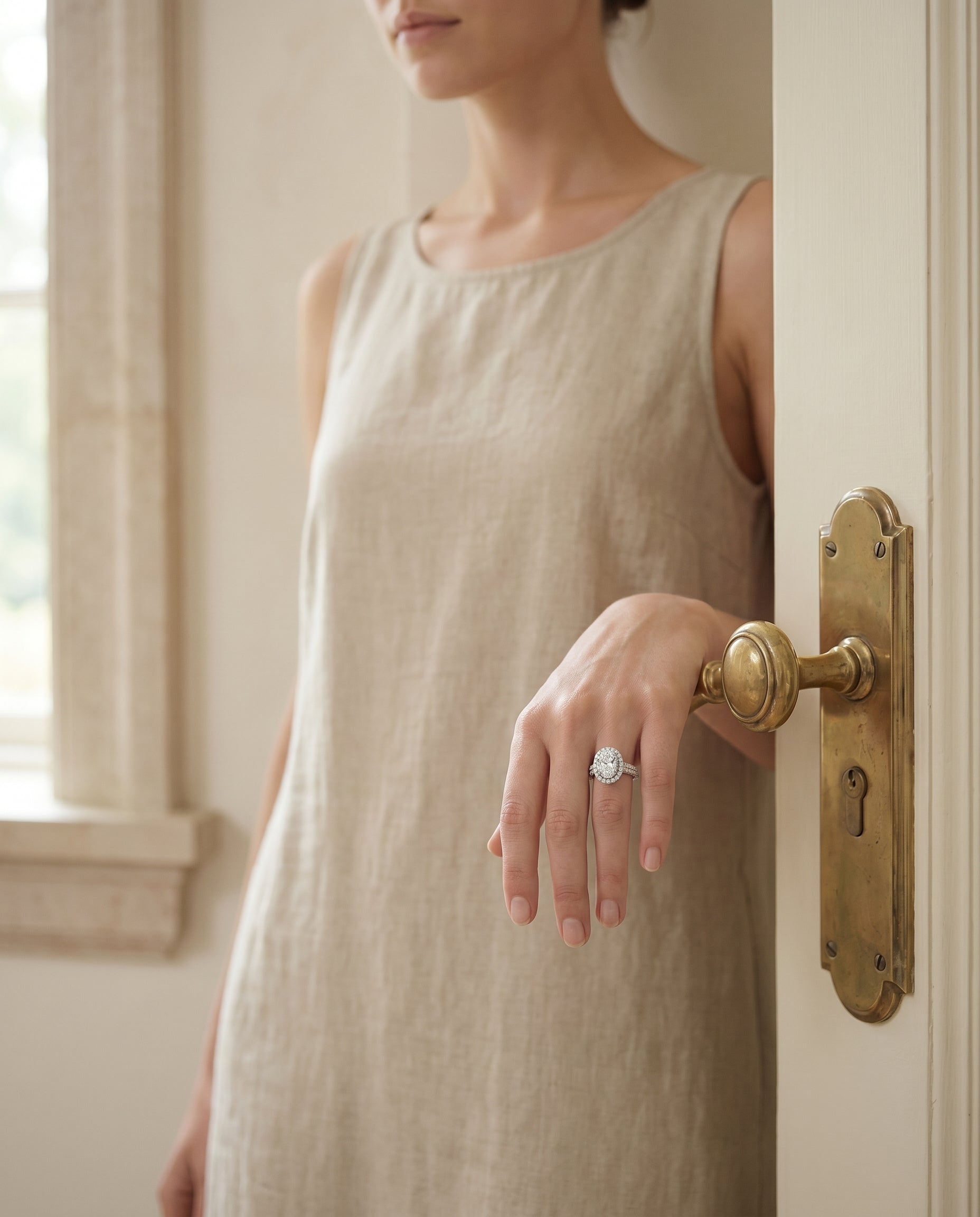 Made to order: The Dinah oval engagement ring setting in Platinum | RockHer