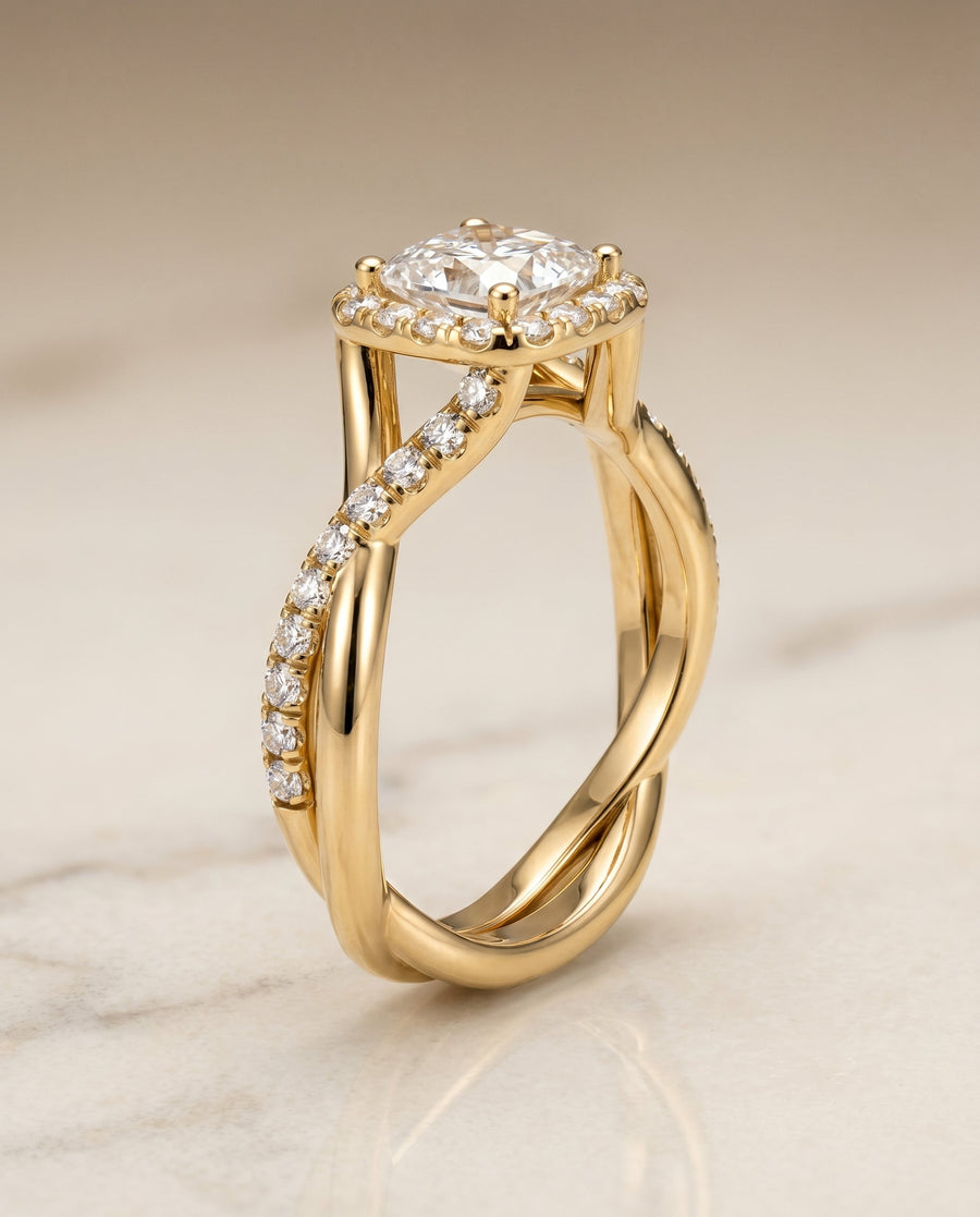 The Bell Select Engagement Ring, made to order in our Los Angeles atelier