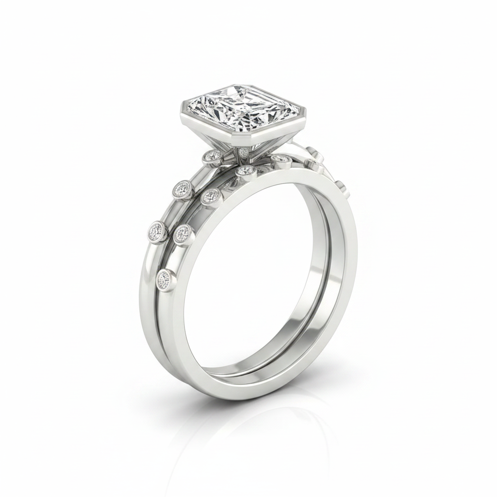 The Brandi Matching Wedding Band, Radiant in Platinum