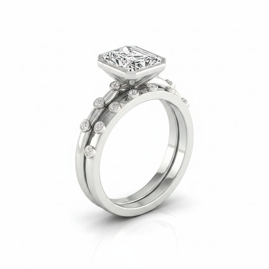 The Brandi Matching Wedding Band, Radiant in Platinum