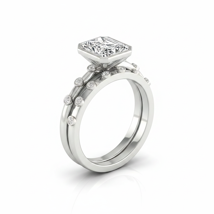 The Brandi Matching Wedding Band, Radiant in Platinum | RockHer