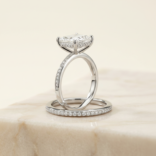The Brenda Matching Wedding Band, Radiant in Platinum