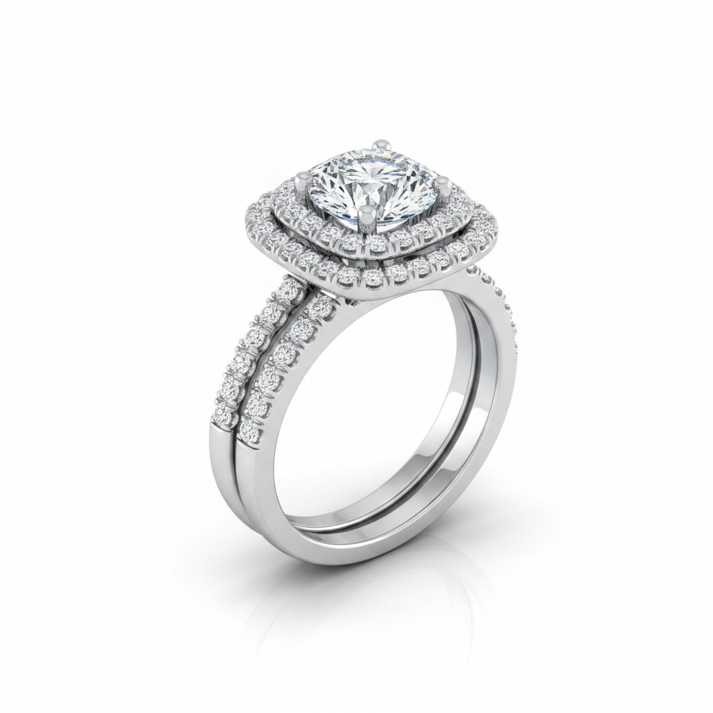 The Britney Matching Wedding Band, Round in Platinum