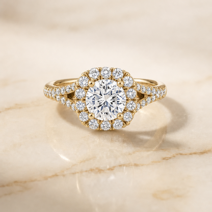 Billie Select Cushion 18K Yellow Gold