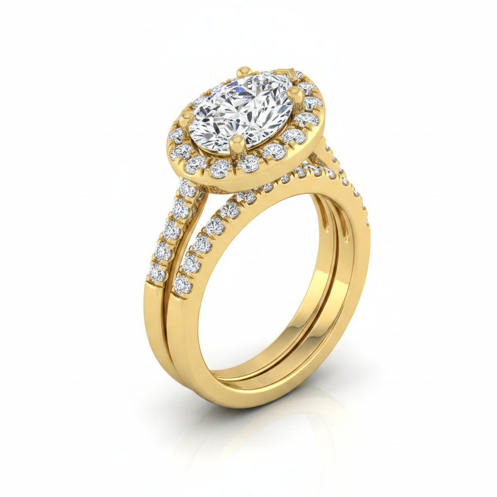 The Calliope Matching Wedding Band, Pear in 18K Yellow Gold