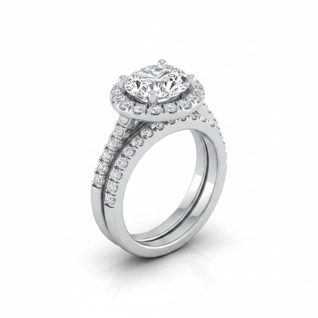 The Calliope Matching Wedding Band, Oval in Platinum