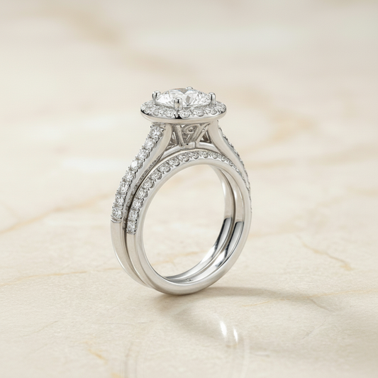 The Calliope Matching Wedding Band, Round in Platinum