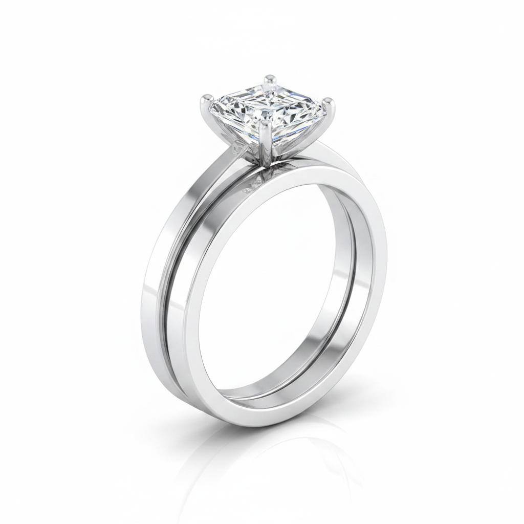 The Carmen Matching Wedding Band, Radiant in Platinum