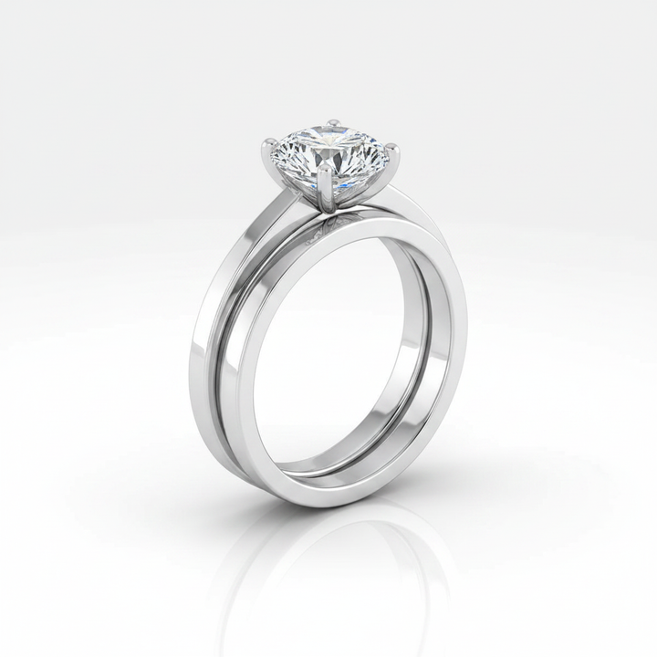 The Carmen Matching Wedding Band, Round in Platinum | RockHer
