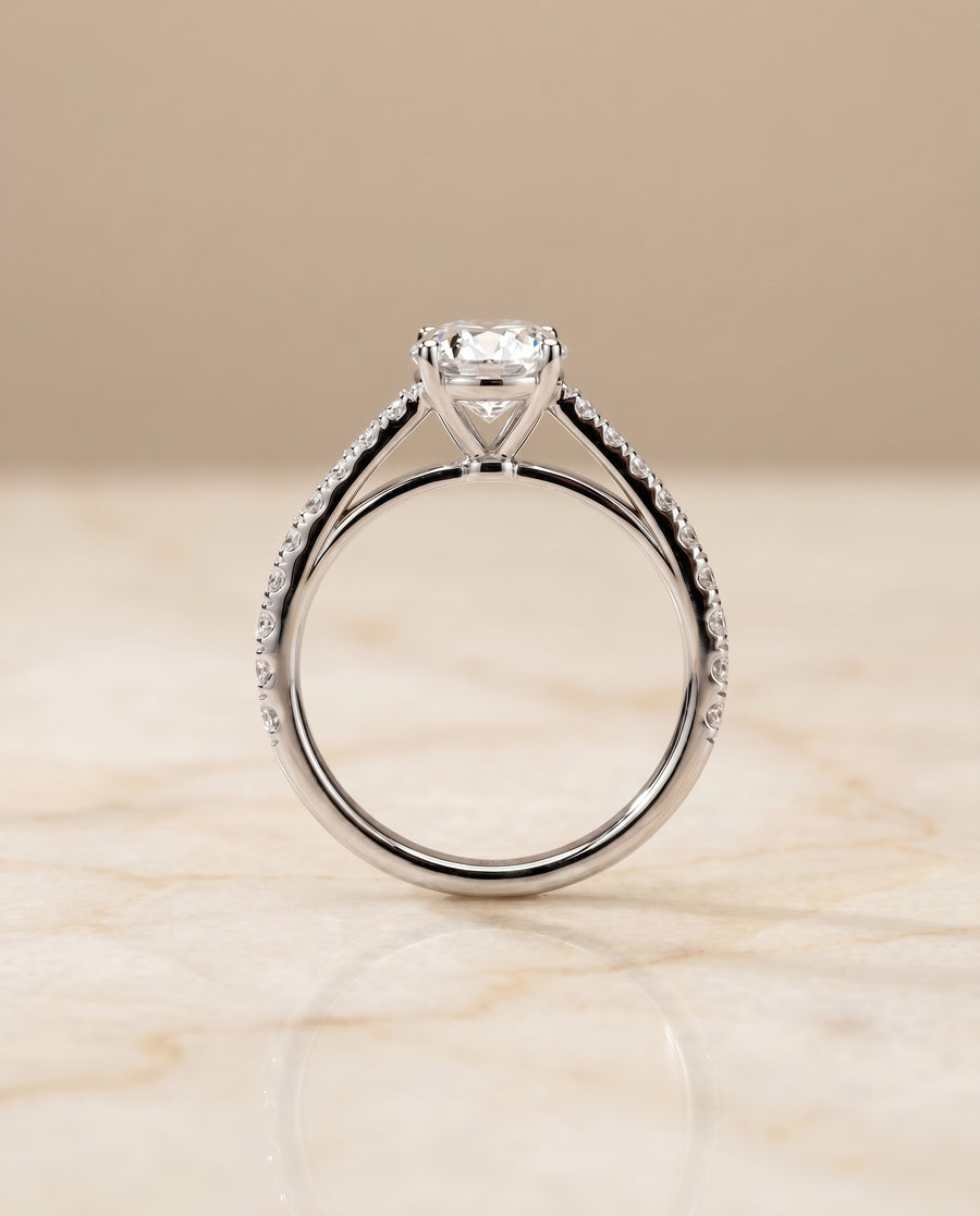 The Donna Engagement Ring, made to order in our Los Angeles atelier