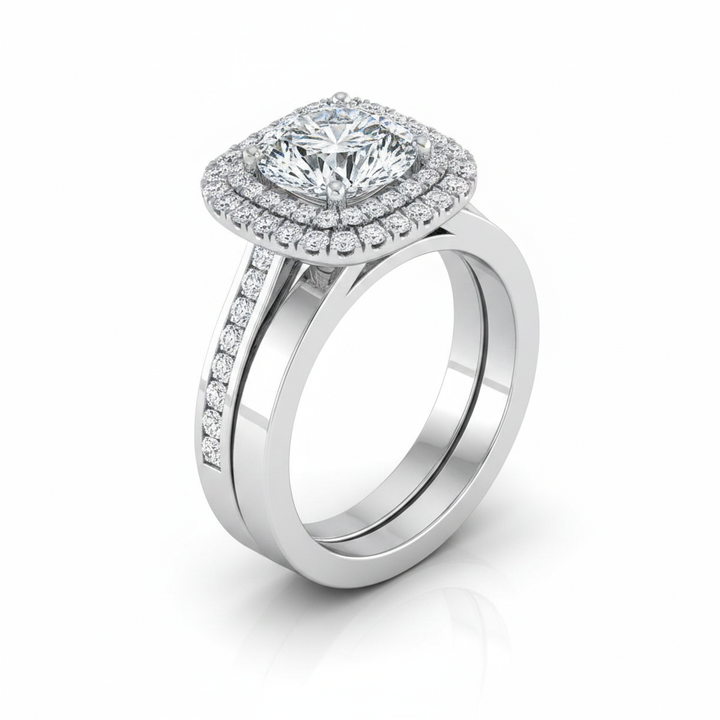 The Cecilia Matching Wedding Band, Round in Platinum | RockHer