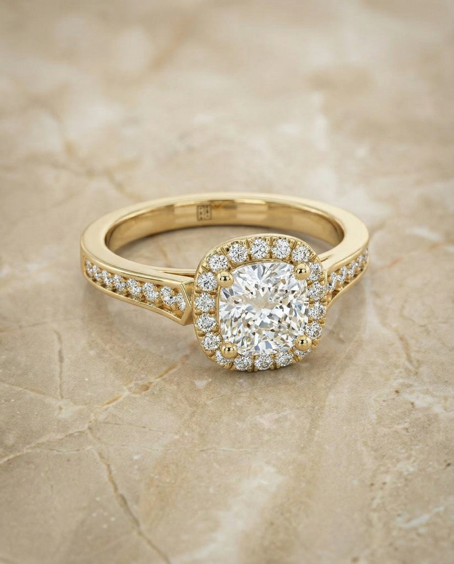 The Genesis Engagement Ring, made to order in our Los Angeles atelier