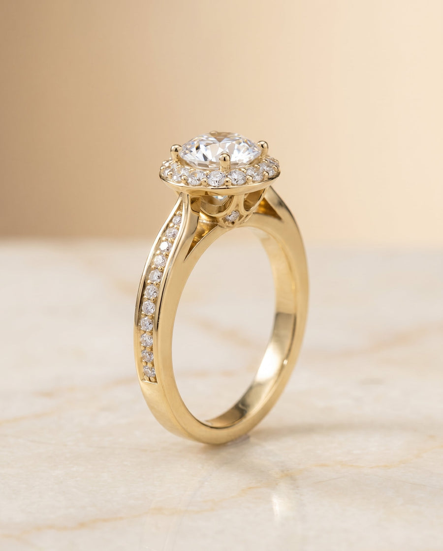 The Aria Select Engagement Ring, made to order in our Los Angeles atelier