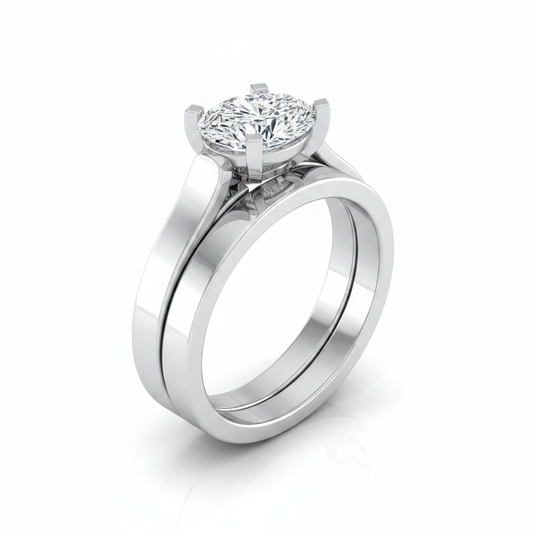 The Charlotte Matching Wedding Band, Marquise in 18K White Gold