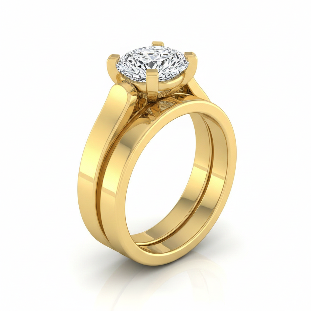 The Charlotte Matching Wedding Band, Pear in 18K Yellow Gold