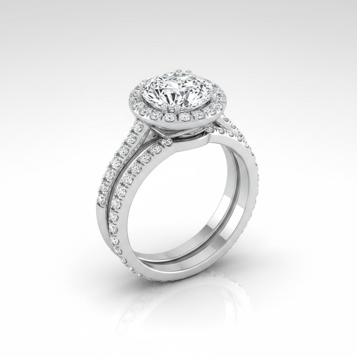 The Christina Matching Wedding Band, Oval in 18K White Gold | RockHer