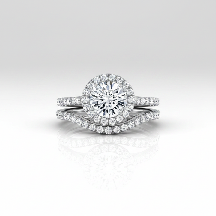The Christina Matching Wedding Band, Round in 18K White Gold | RockHer