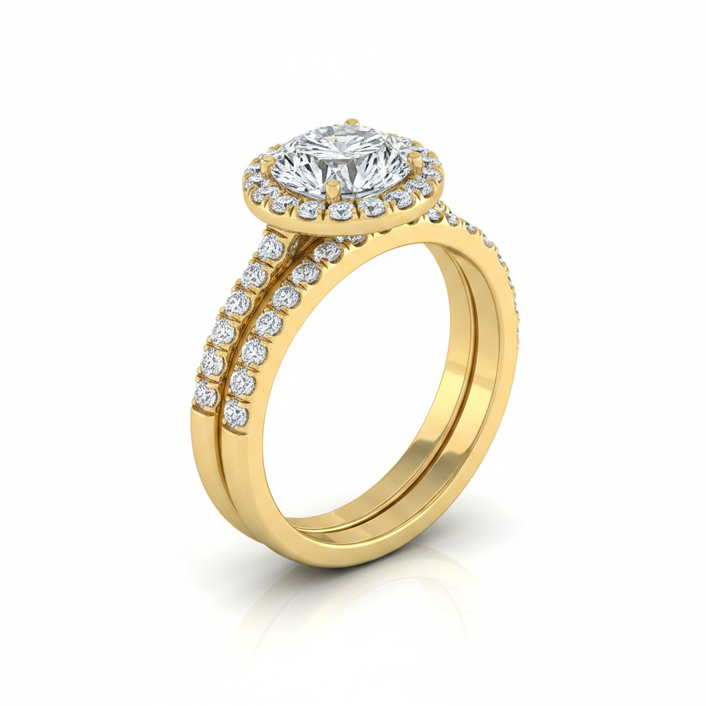The Christina Matching Wedding Band, Round in 18K Yellow Gold